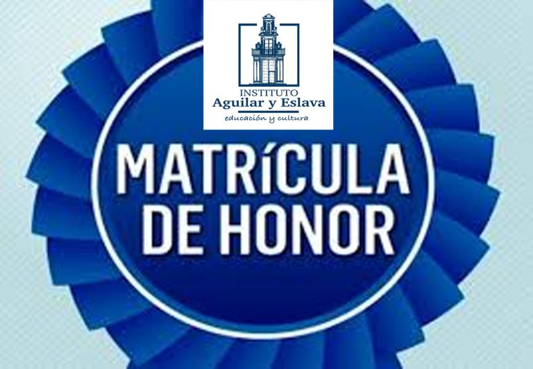 Matrículas de Honor Bachillerato curso 2021-2022