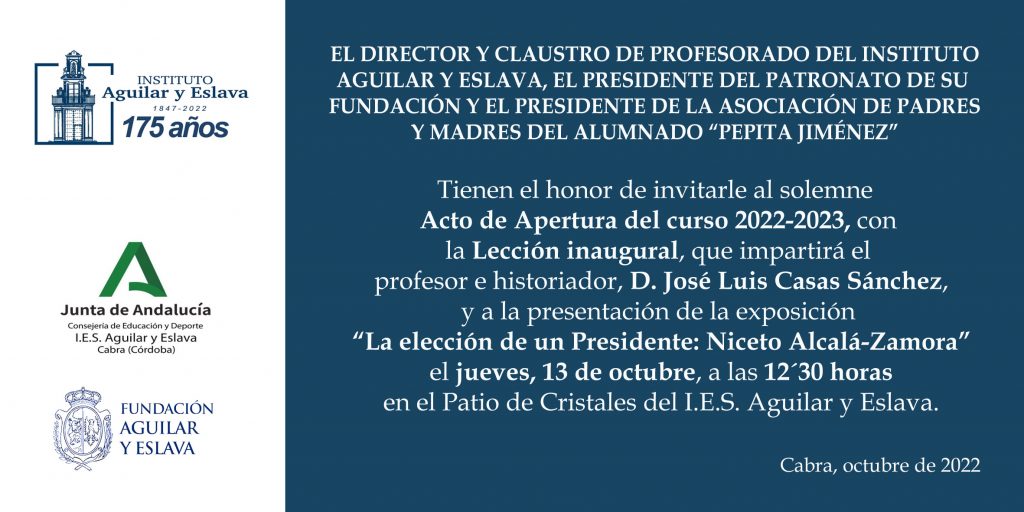 Apertura curso 2022-2023